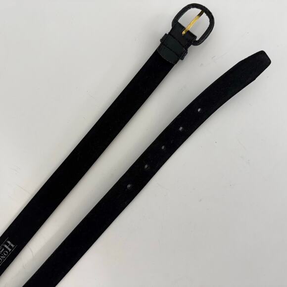 Honors Vintage Genuine Snake Skin Waist Belt Black M/L - Picture 6 of 9